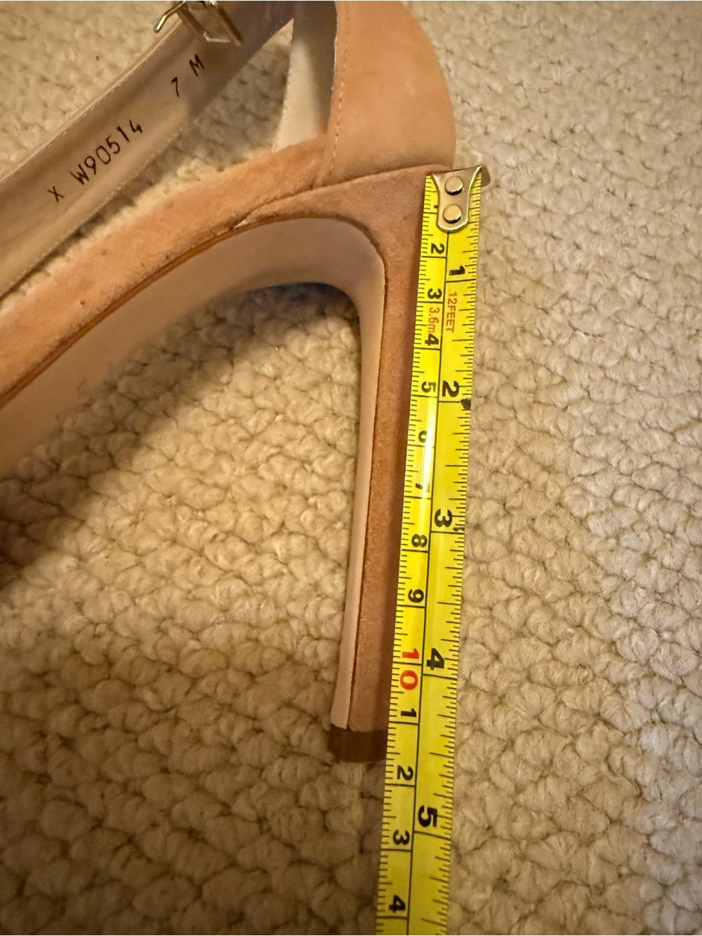 Stuart Weitzman blush suede platform size 7 worn once - Picture 11 of 15